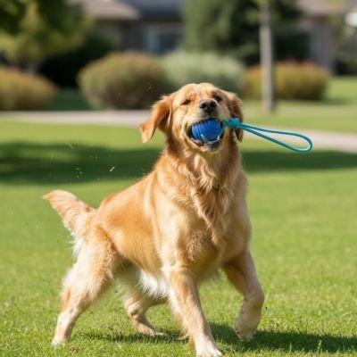Balle chien ultra résistante caoutchouc naturel jeux extérieur rapporter lancer indestructible 5 – Lune et Museau
