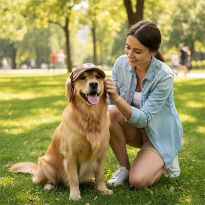 Casquette chien protection solaire UV ajustable été balade extérieur 4 – Lune et Museau