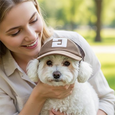 Casquette chien protection solaire UV ajustable été balade extérieur 2 – Lune et Museau