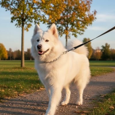 Collier Chien avec laisse 