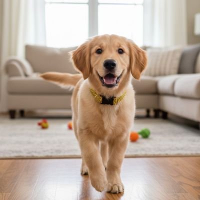 Collier lumineux pour Chien le jour dans la maison