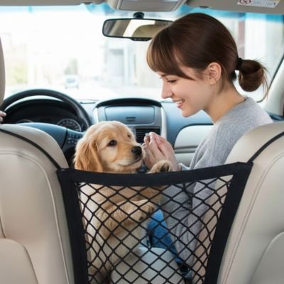 Filet séparation chien voiture sécurité trajet coffre siège arrière 4 – Lune et Museau