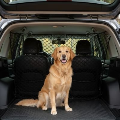 Filet voiture chien gros couvre les deux bancs