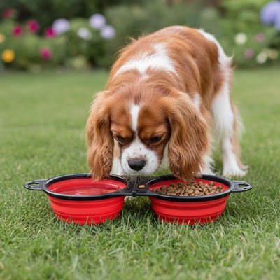 Gamelle Chien double rouge