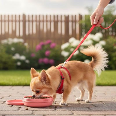 Gamelle pour chien ergonomique antidérapante inox confort alimentation - vue 3 – Lune et Museau

