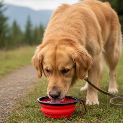 Gamelle pour chien anti-dérapante ergonomique stable repas confort promenade– Lune et Museau