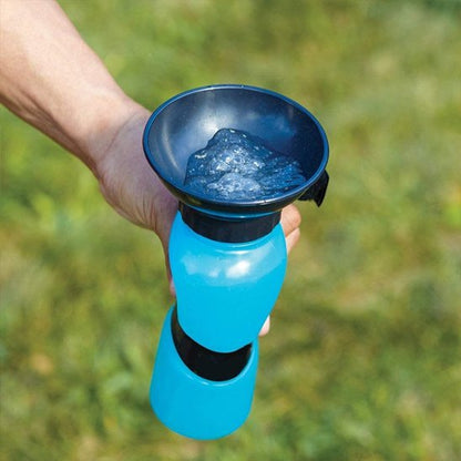 Gourde pour chien​ bleu avec eau
