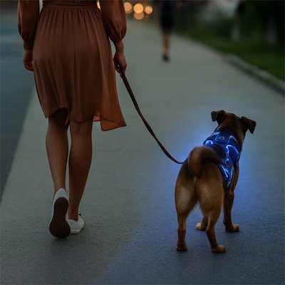 Harnais chien confort sécurité anti-traction sangles ajustables promenade  4– Lune et Museau
