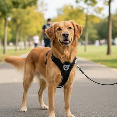 Harnais chien | Confort Promenade – vue 3 – Lune et Museau