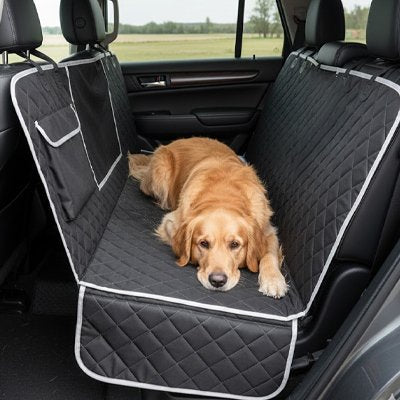 Housse voiture chien imperméable protection siège banquette arrière –  vue 4 - Lune et Museau