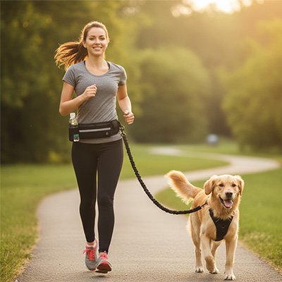 Laisse canicross chien mains libres élastique running jogging trail sport résistante 4 – Lune et Museau