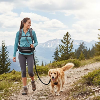 Laisse canicross chien mains libres élastique running jogging trail sport résistante 2 – Lune et Museau