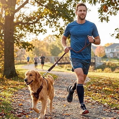 Laisse chien dehors dans parc