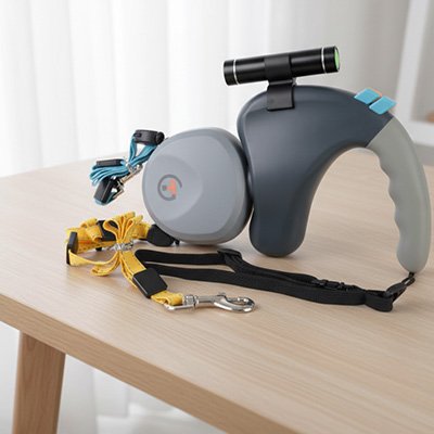 Laisse double pour Chien rétractable