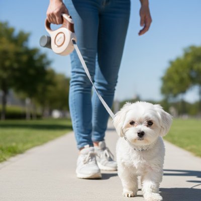 Laisse enrouleur chien petit marche parc