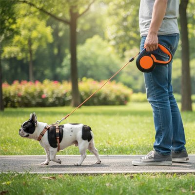 Laisse enrouleur pour chien chemon de sphalte