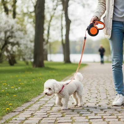 Laisse enrouleur chien Sécuri-Flex rétractable ajustable blocage sécurité promenade balade 3 – Lune et Museau