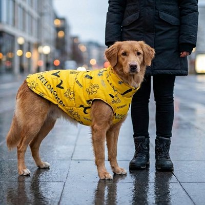 Manteau chien imperméable doublé chaud protection hivernale neige pluie petit grand chien 3 – Lune et Museau
