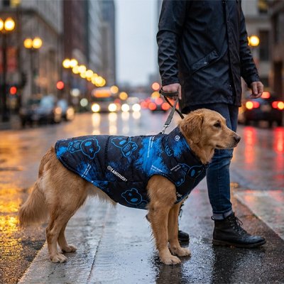 Manteau chien imperméable doublé chaud protection hivernale neige pluie petit grand chien – Lune et Museau