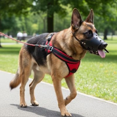 Muselière pour chien​ dans un parc public