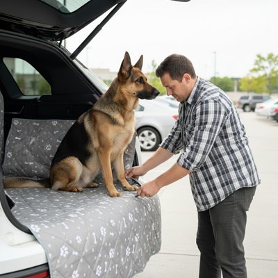 Housse de protection voiture pour chien imperméable antidérapante siège arrière  vue 4 – Lune et Museau