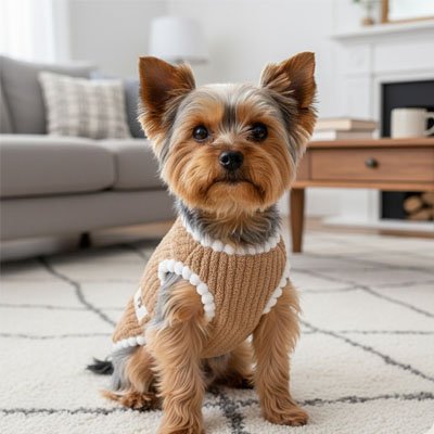 Pull pour Chien assied maison 
