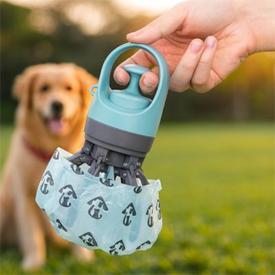 Ramasse-crotte chien pratique hygiénique promenade déjections canines sac biodégradable 3 – Lune et Museau