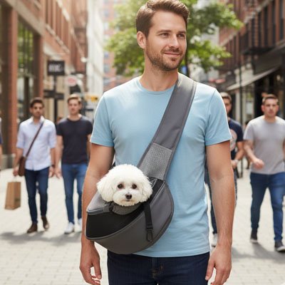 Sac de transport pour chien TravelSafe solide sécurisé voyage cabine homme – Lune et Museau