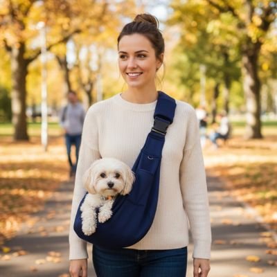 Sac transport pour Chien sur l'épaule du maître
